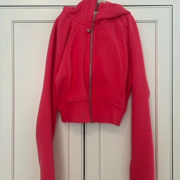 Lululemon Scuba full zip cropped hoodie in “lip gloss” size 4. - Picture 4 of 8